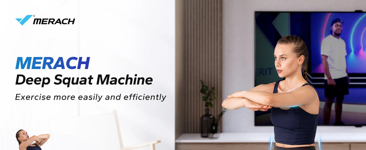 MERACH Deep Squat Machine Adjustable Glutes Trainer Machine Core Leg Push Up WorkoutButtocks Machine