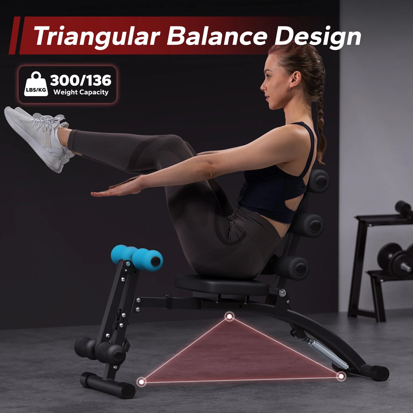 MERACH Ab Machine Multi-Functional Adjustable Ab Trainer Workout Bench for Home Gym Sit Up Machine