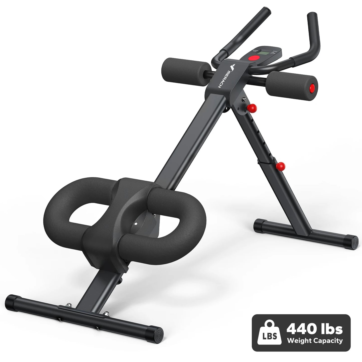 MERACH Ab Machine Adjustable Trainer Workout Foldable Knee Protection Abdominal Exercise Ab