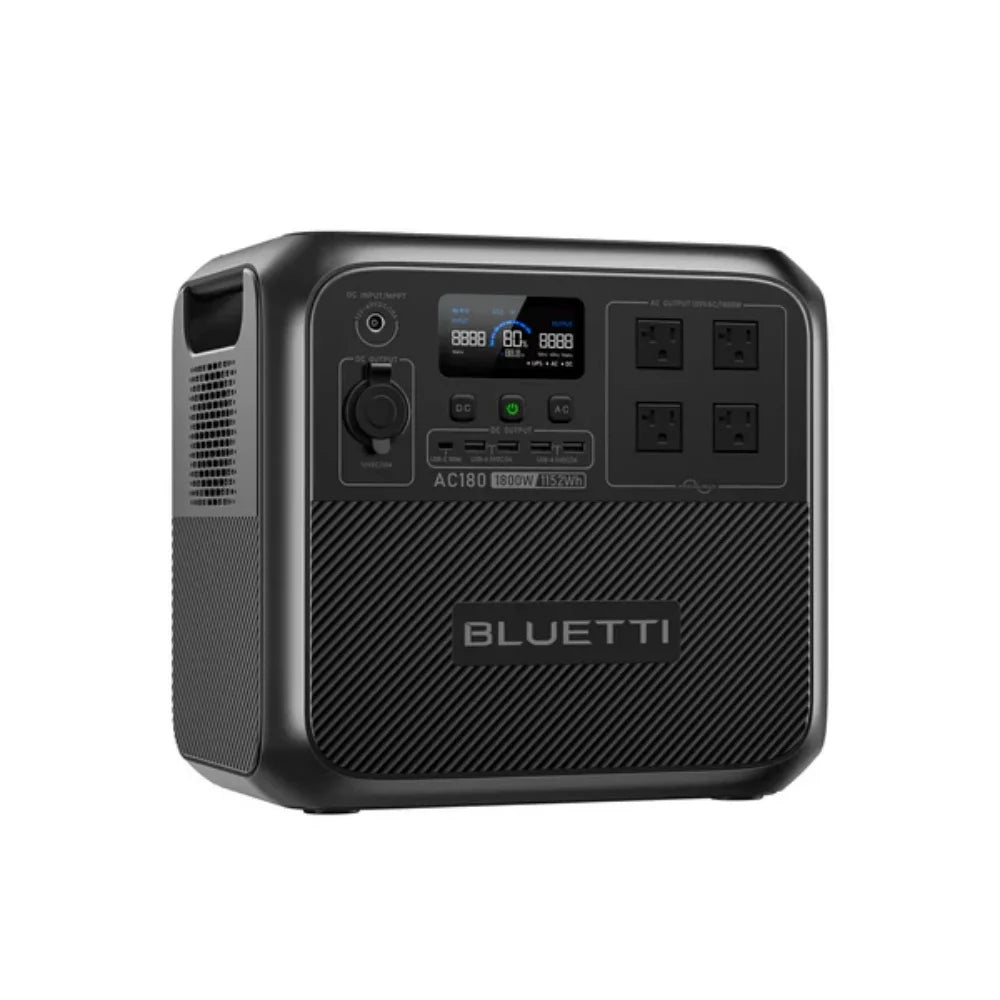 【Brand New Warranty 5 Years】BLUETTI AC180 Solar Portable Power Station 1800W 1152Wh Solar Generator