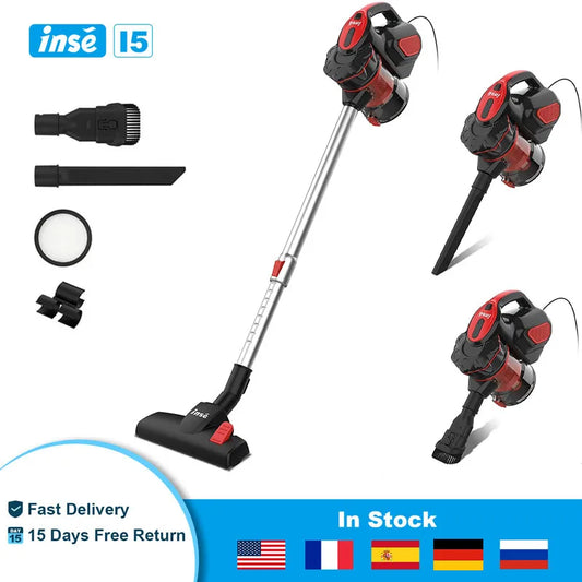 Vacuum Cleaner Corded 18Kpa Powerful Suction 600W Motor Handheld Vacuum Cleaner Multipurpose 3 in 1