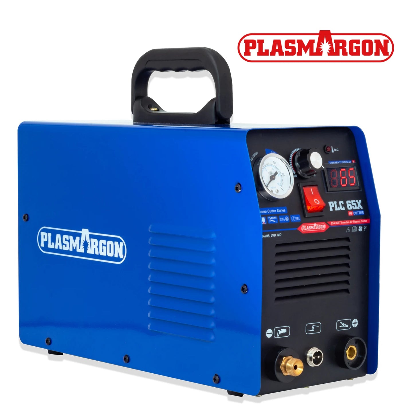 Plasma Cutting Machine PLC65 220V or 110/220V+/-15% 65Amp HF Cutting 18mm Copper Aluminum