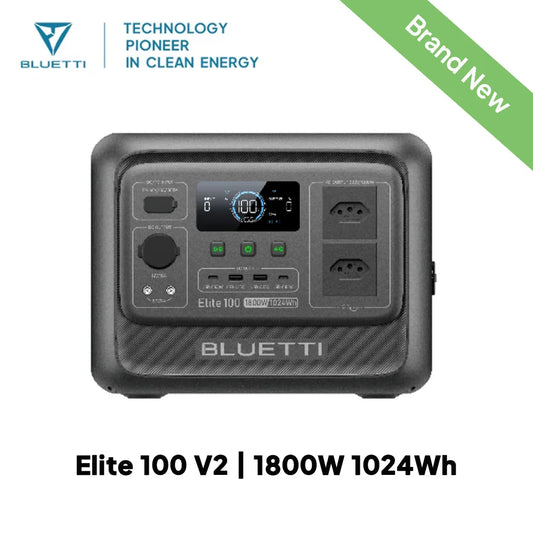 BLUETTI Elite 100 V2 Portable Power Station 1800W 1024Wh with Multiple Outputs/ Emergency Use