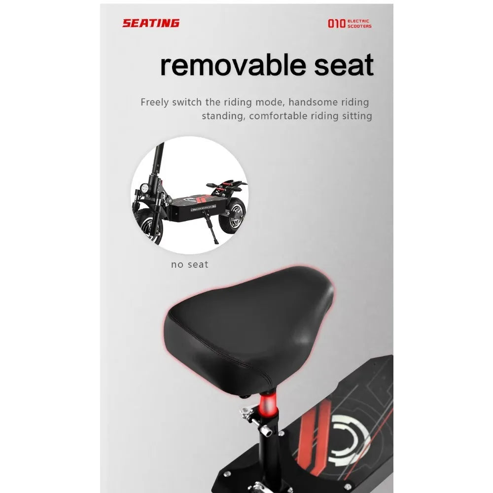 Boyueda Q7Pro E-Scooter 3200W Dual Motor 52V19ah Battery Shock-absorbing Electric Scooter 10*3.5