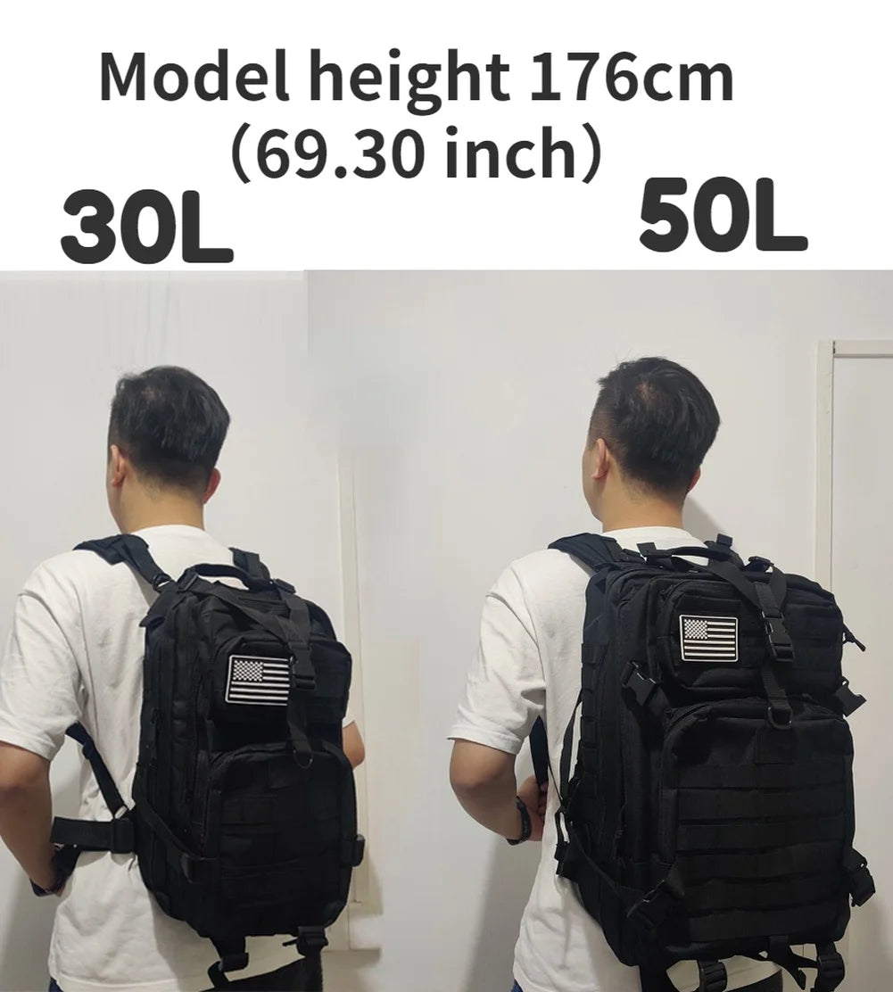 Oulylan 50L/30L Tactical Backpack Nylon Military Backpack Molle Army Knapsack Waterproof