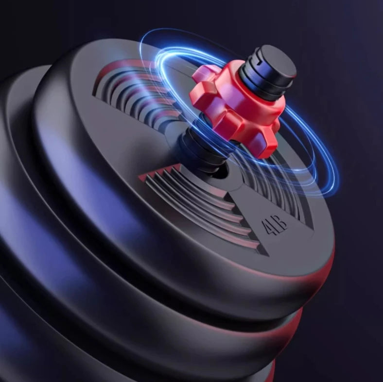 5-44lbs Adjustable Dumbbell to Barbell Set, Anti-Slip Grip, Versatile Fitness/Barbell Weight Plates