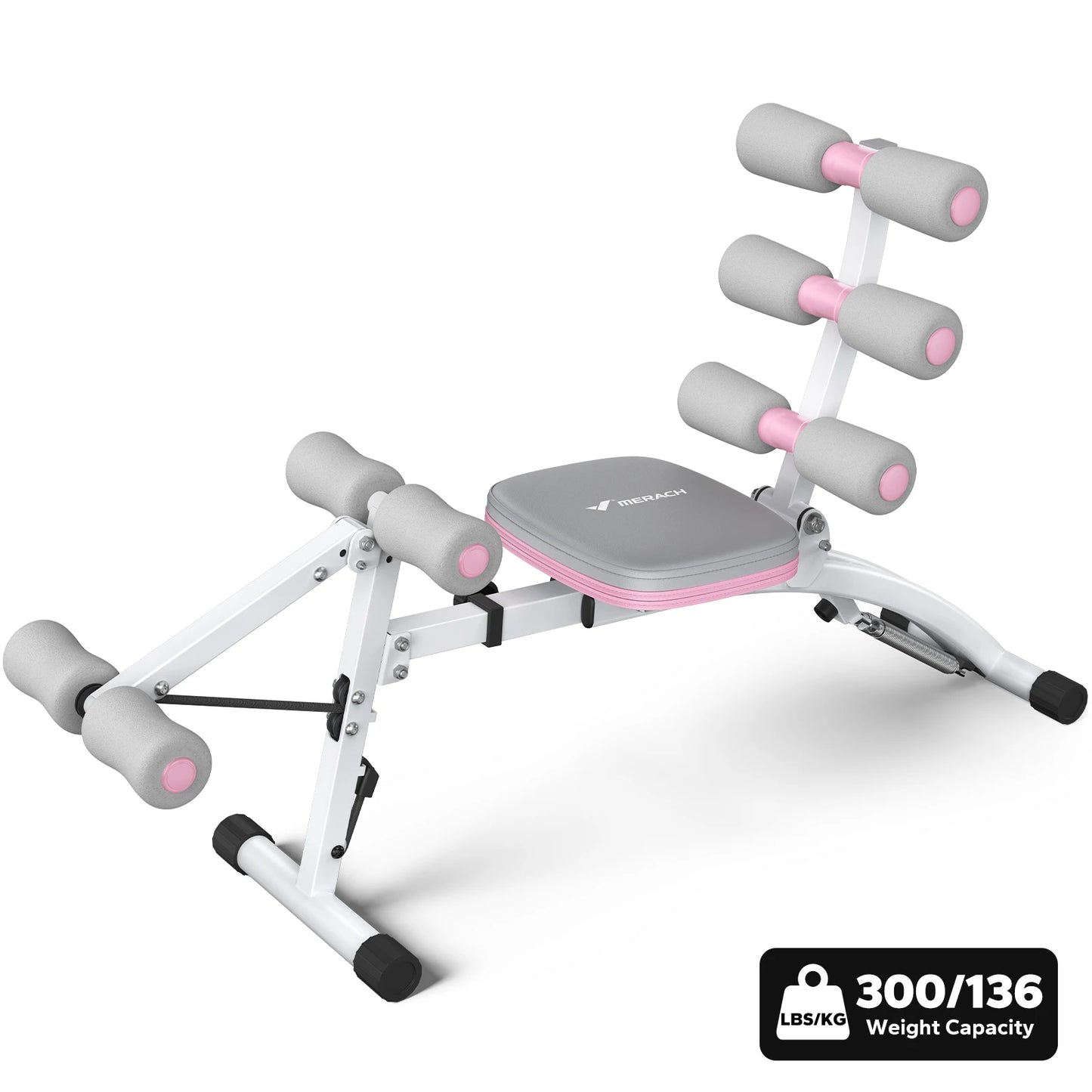 MERACH Ab Machine Multi-Functional Adjustable Ab Trainer Workout Bench for Home Gym Sit Up Machine