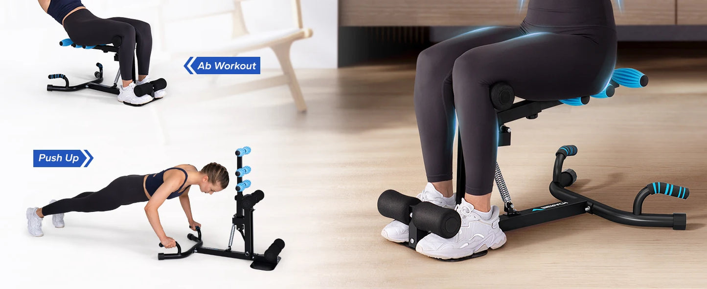 MERACH Deep Squat Machine Adjustable Glutes Trainer Machine Core Leg Push Up WorkoutButtocks Machine