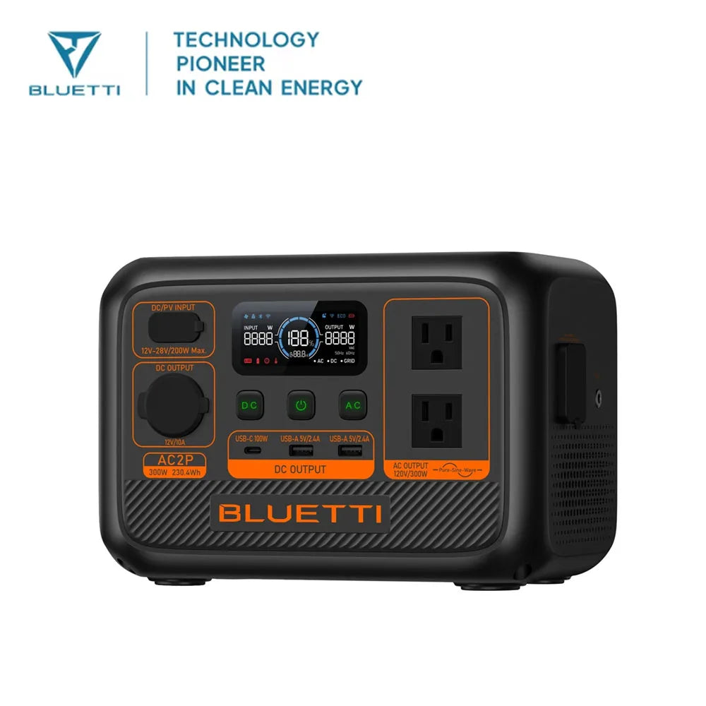 【Brand New】BLUETTI AC2P 300W 230.4Wh Portable Power Station Powerful/Travel and Home Use