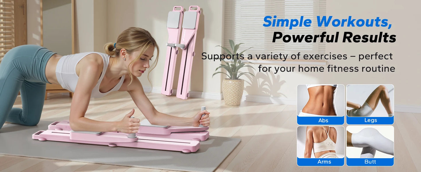 MERACH Pilates Board Multifunctional Abdominal Plate Detachable Ab Trainer with Anti-Slip Design
