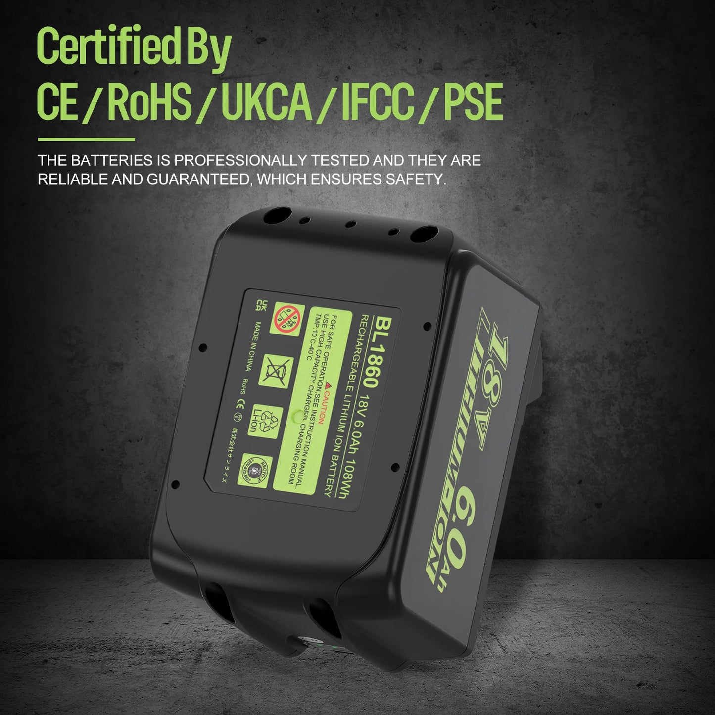 Dreamdash/Makita 18V Battery 6Ah Rechargeable Power Tools Battery 18V LED Li-ion BL1860B BL1830