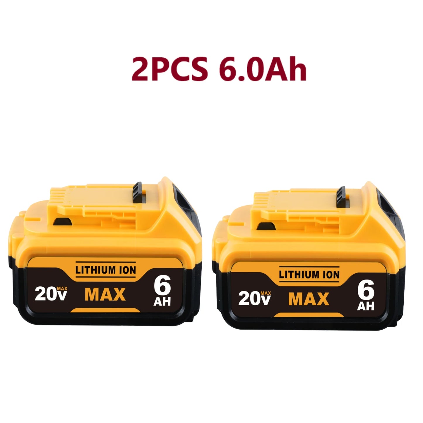 Vanon DCB205 6.0Ah 8.0Ah 12.0Ah 20V Lithium Ion Battery DeWalt DCB200 DCB206-2