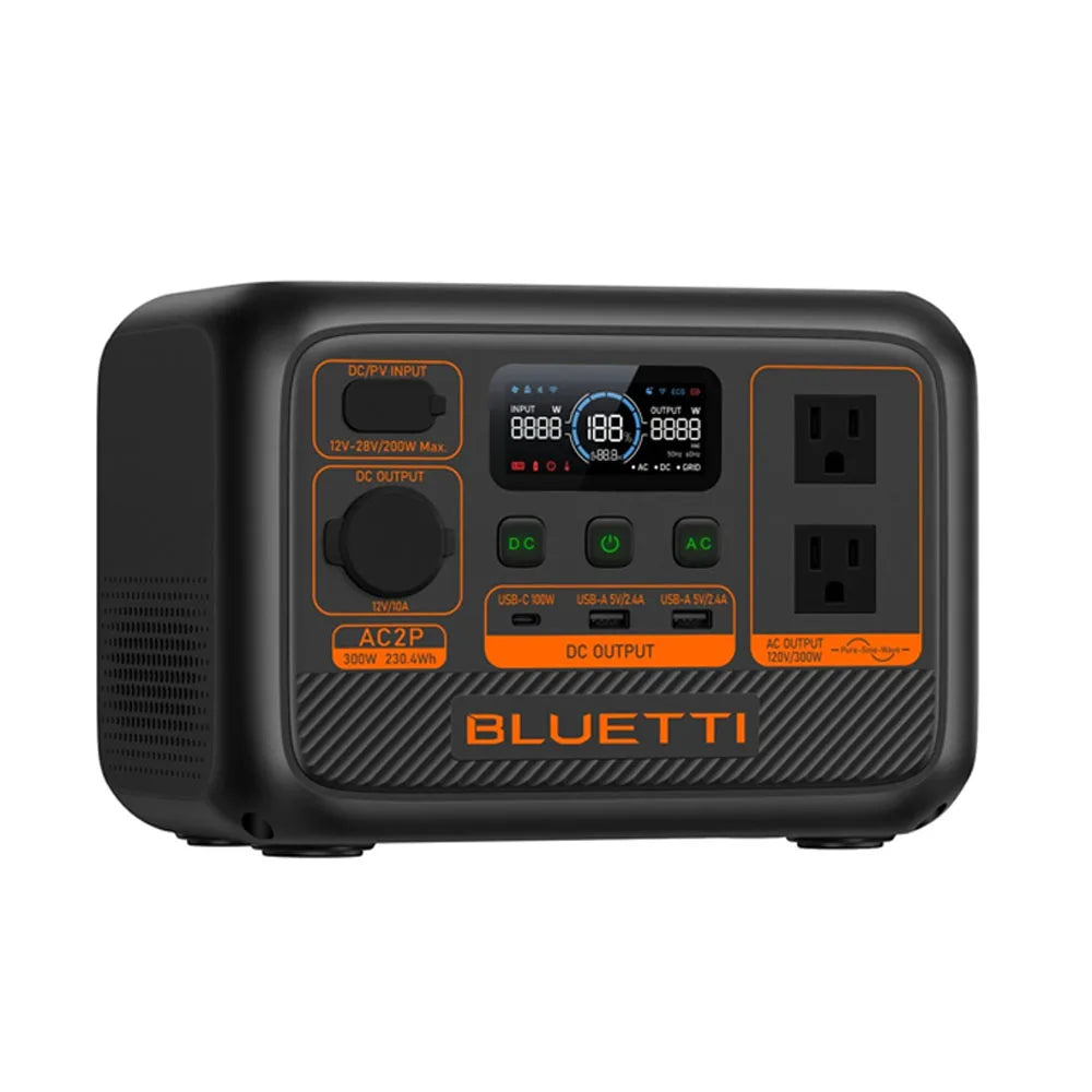 【Brand New】BLUETTI AC2P 300W 230.4Wh Portable Power Station Powerful/Travel and Home Use