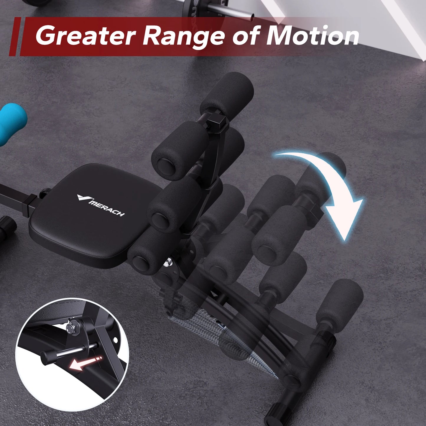 MERACH Ab Machine Multi-Functional Adjustable Ab Trainer Workout Bench for Home Gym Sit Up Machine