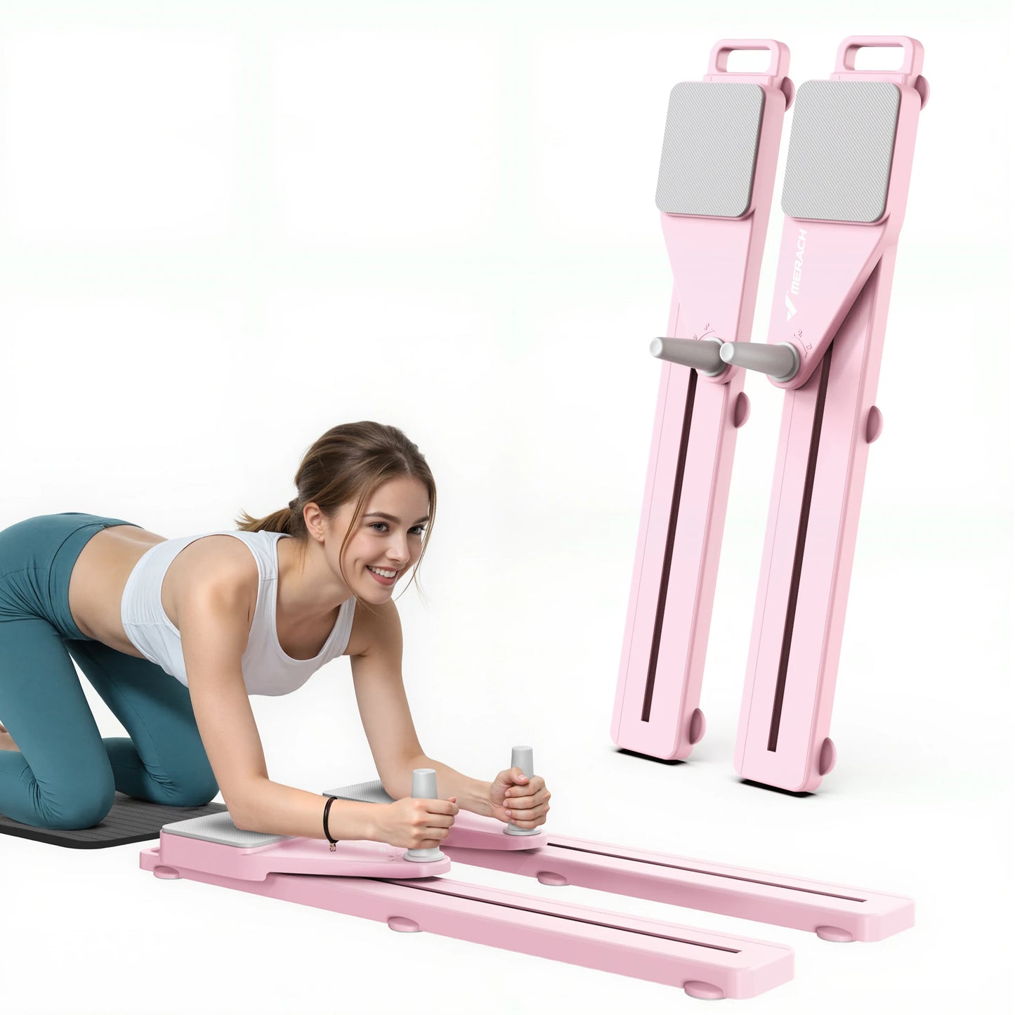 MERACH Pilates Board Multifunctional Abdominal Plate Detachable Ab Trainer with Anti-Slip Design
