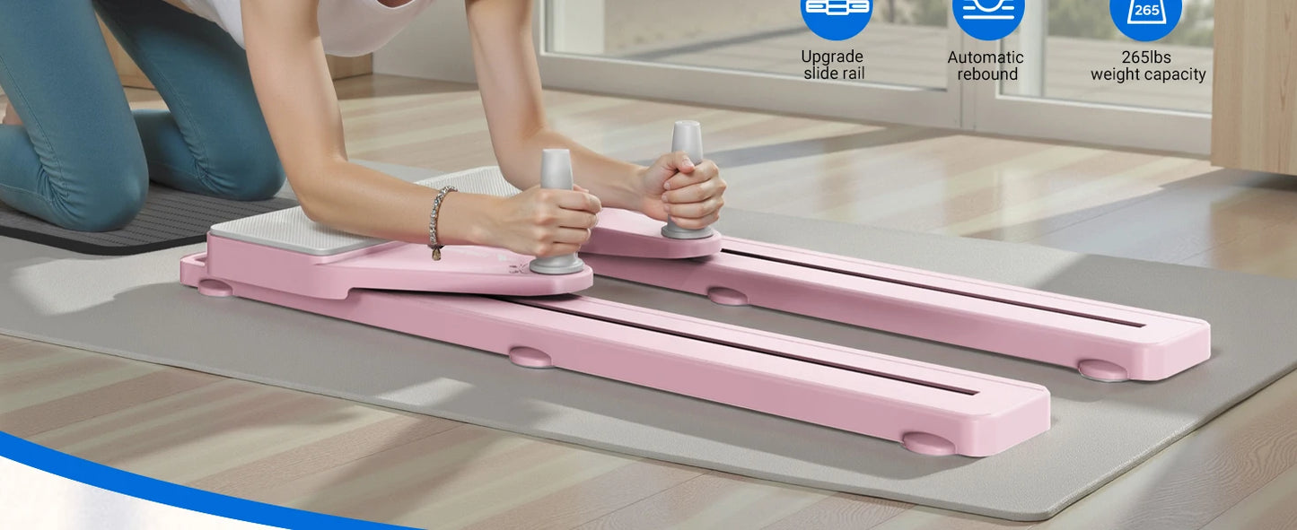 MERACH Pilates Board Multifunctional Abdominal Plate Detachable Ab Trainer with Anti-Slip Design