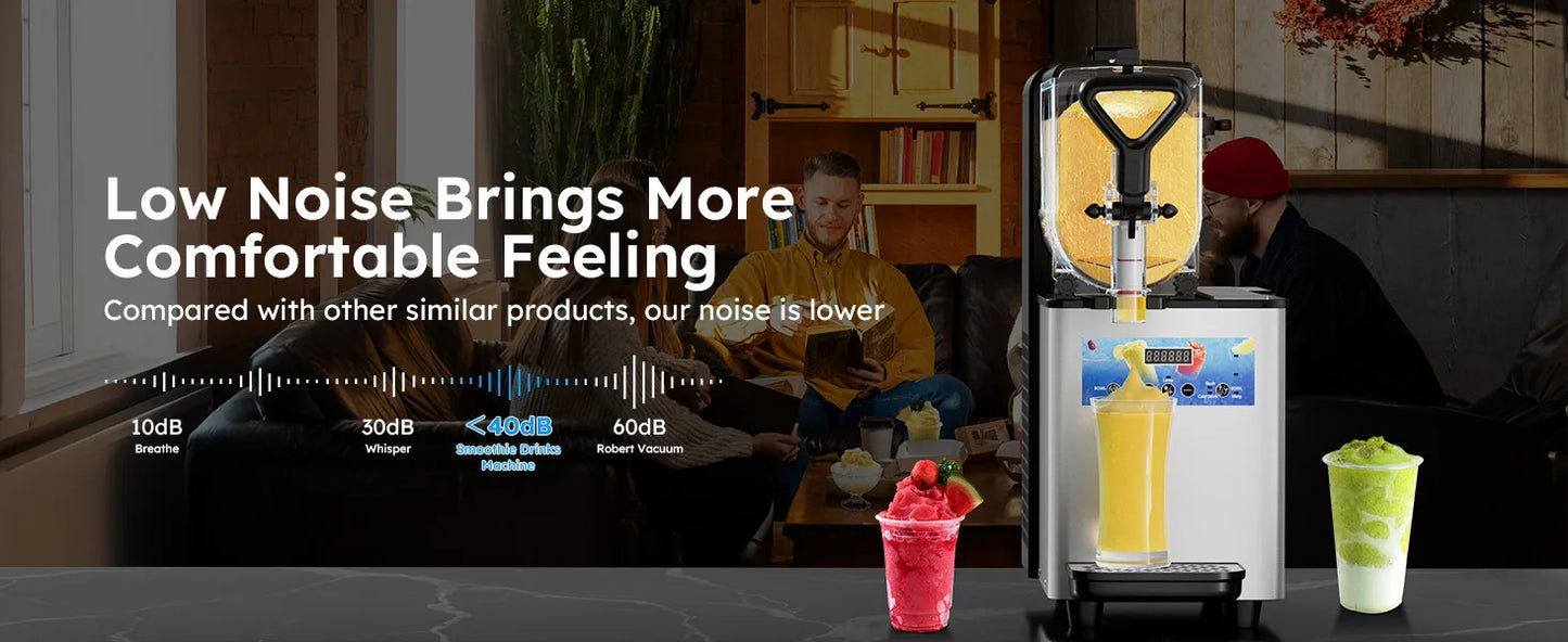 3L x 1 Jar Commercial Slush Machine Frozen Drink Dispenser Juice Smoothie Granita Vending Machine