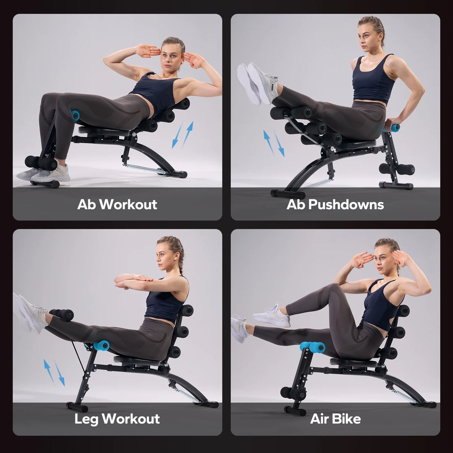 MERACH Ab Machine Multi-Functional Adjustable Ab Trainer Workout Bench for Home Gym Sit Up Machine