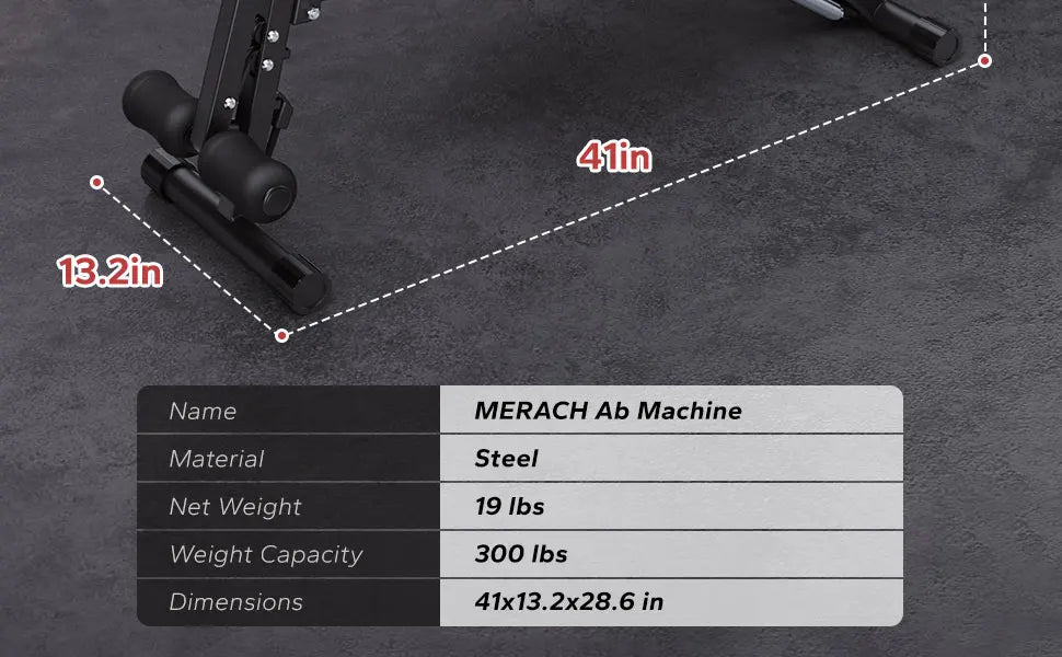 MERACH Ab Machine Multi-Functional Adjustable Ab Trainer Workout Bench for Home Gym Sit Up Machine