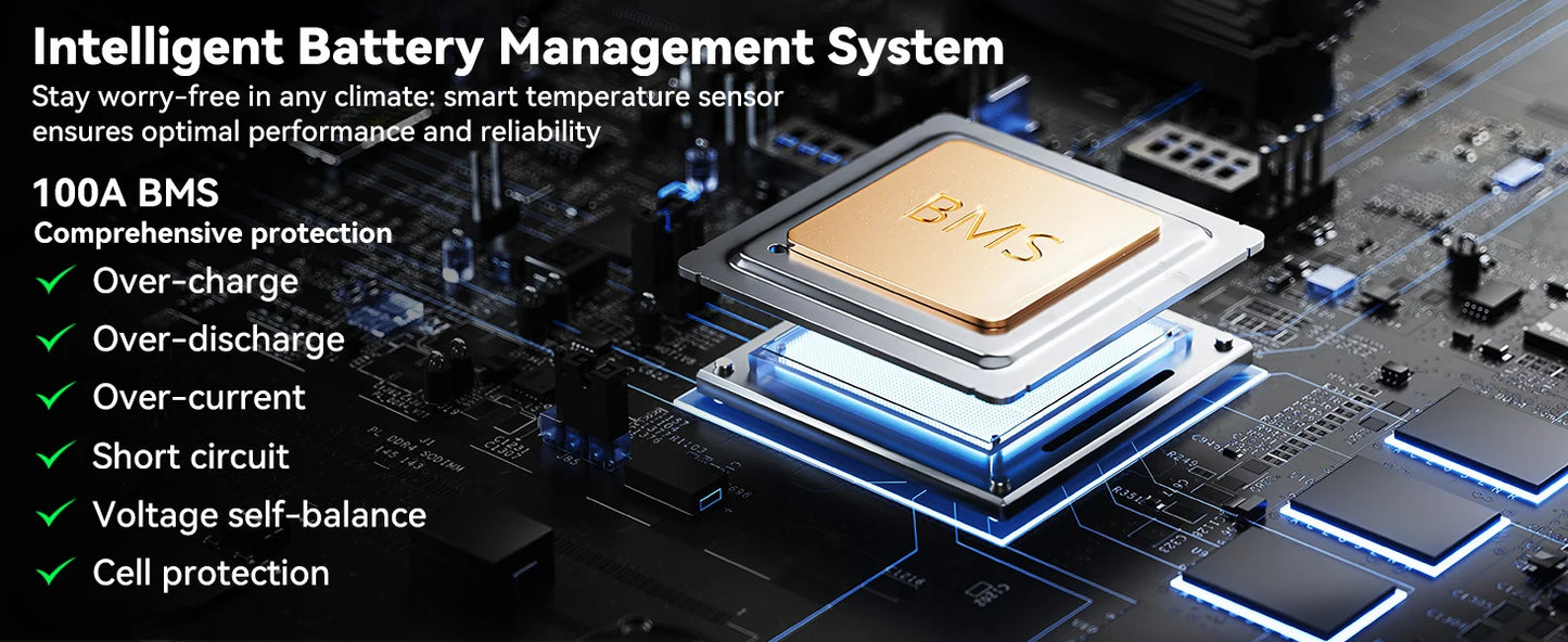 Wattcycle LiFePO4 Lithium Battery 12V 100Ah 5000+ Cycles EV Grade A+ Cell