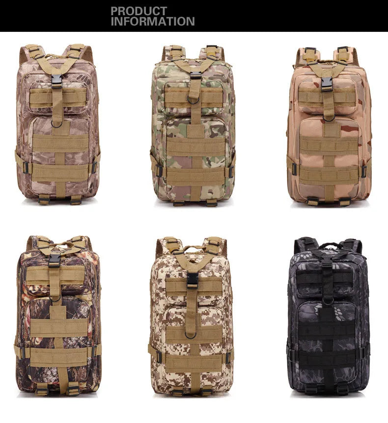 30L/50L Tactical Backpack Hiking Bag Waterproof Rucksacks Army Camping Trekking Hunting Bag