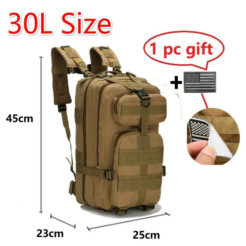 Oulylan 50L/30L Tactical Backpack Nylon Military Backpack Molle Army Knapsack Waterproof