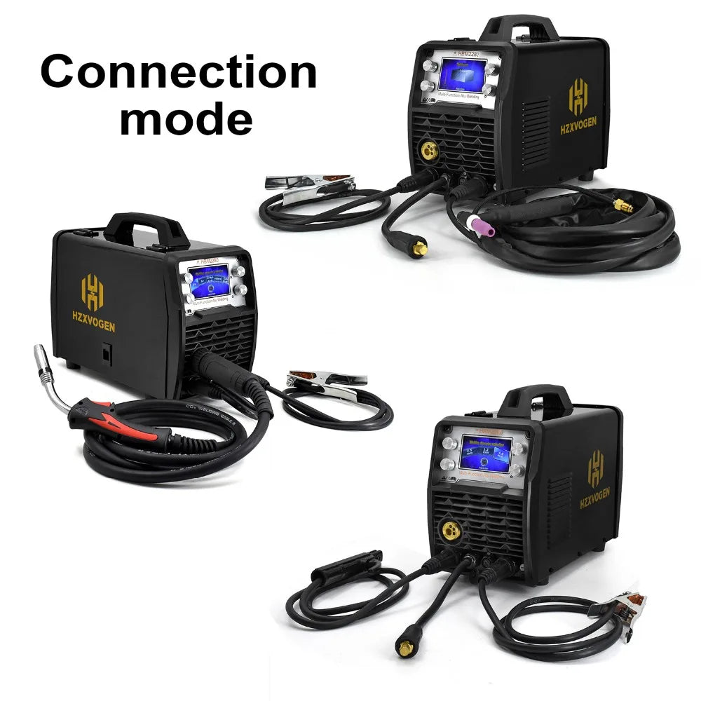 HZXVOGEN 4 In 1 HBM2280 200A Synergy Inverter Welder Gasless Gas MIG Aluminum ARC MMA Tig Tools