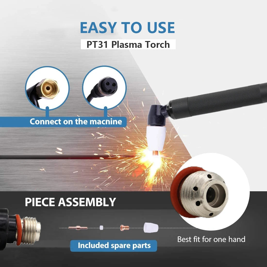 PLC-55X Plasma Cutter IGBT Air Plasma cutter 220V 50Amps 12mm Clean Cut Air Plasma Cutting Machine