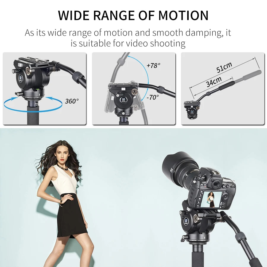 INNOREL ST424C Carbon Fiber Tripod Monopod /DSLR Camera Camcorder w/ 75mm Bowl Adapter 42.4mm Tube