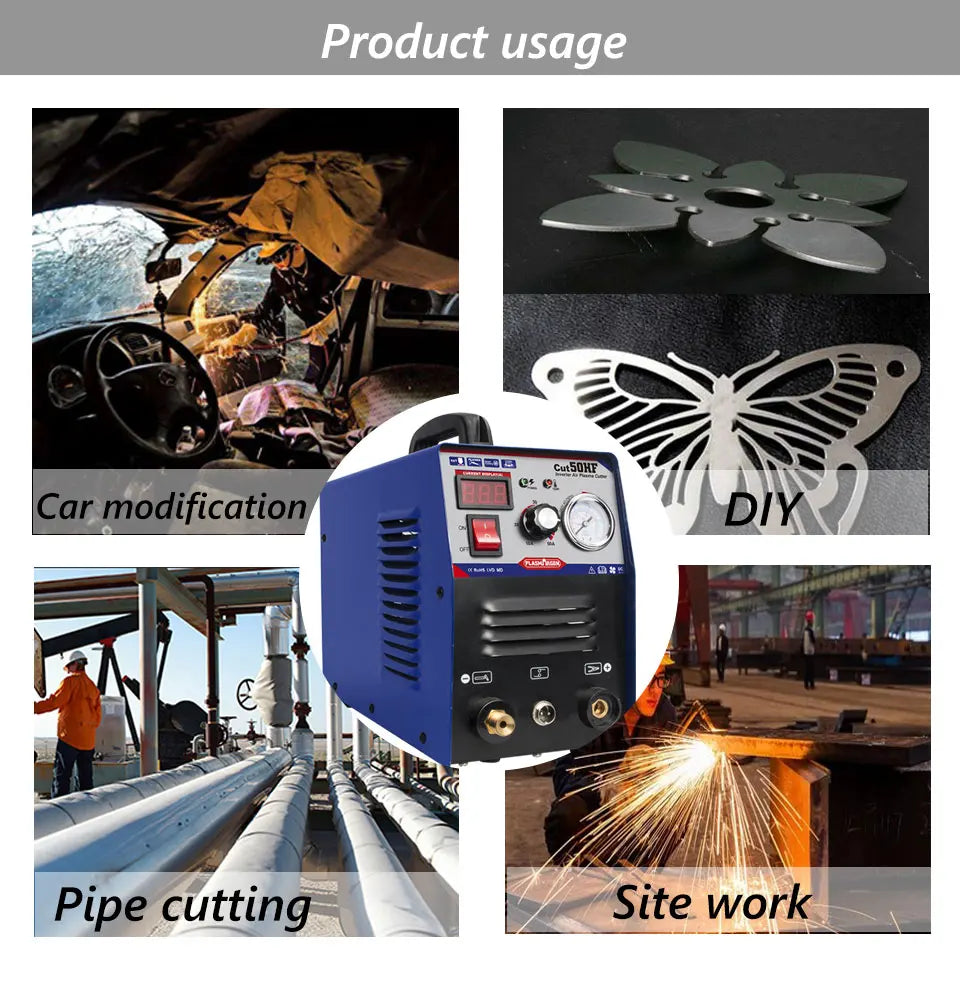 IGBT Plasma Cutter CUT50 Air Digital Inverter 110/220V Dual Voltage Hand Air Plasma/Thickness 12mm