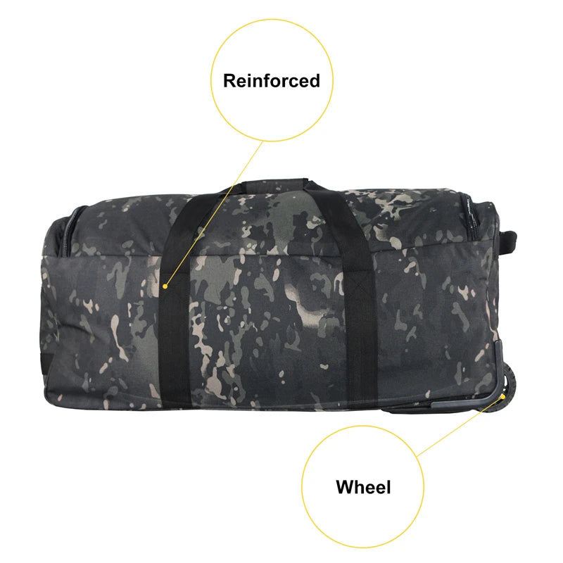 124L Large Capacity Outdoor Camping Travel Bag Large Trolley Case Waterproof Nylon Military Bag