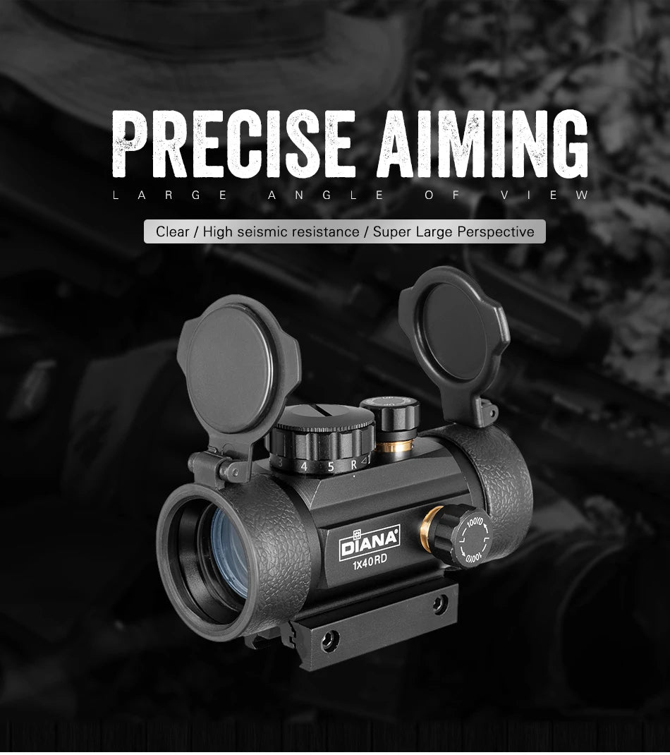 DIANA 3X44 Green Red Dot Sight Scope 1X40 & 3X42 Tactical Optics Riflescope Fit 11/20mm Rail 1X40