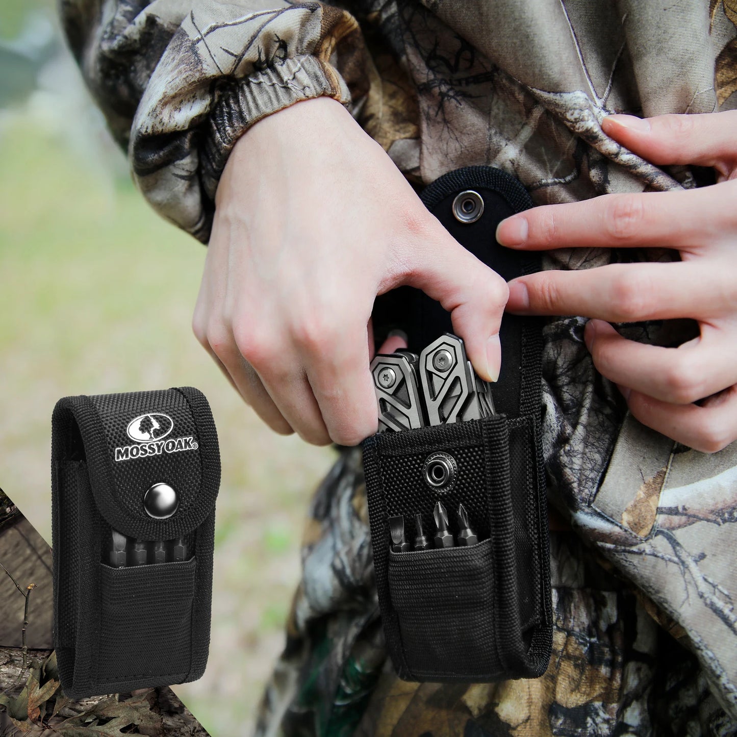 MOSSY OAK 21 in 1 Multi Function Pliers Stainless Steel Portable Pocket Knife with Sheath