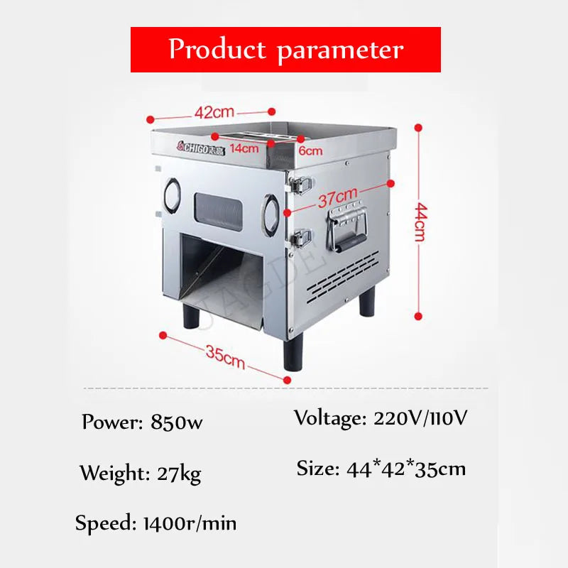 Electric Meat Cutter Machine Automatic Meat Slicer Meat Grinder Slicer Machine Thickness 2.5-20mm