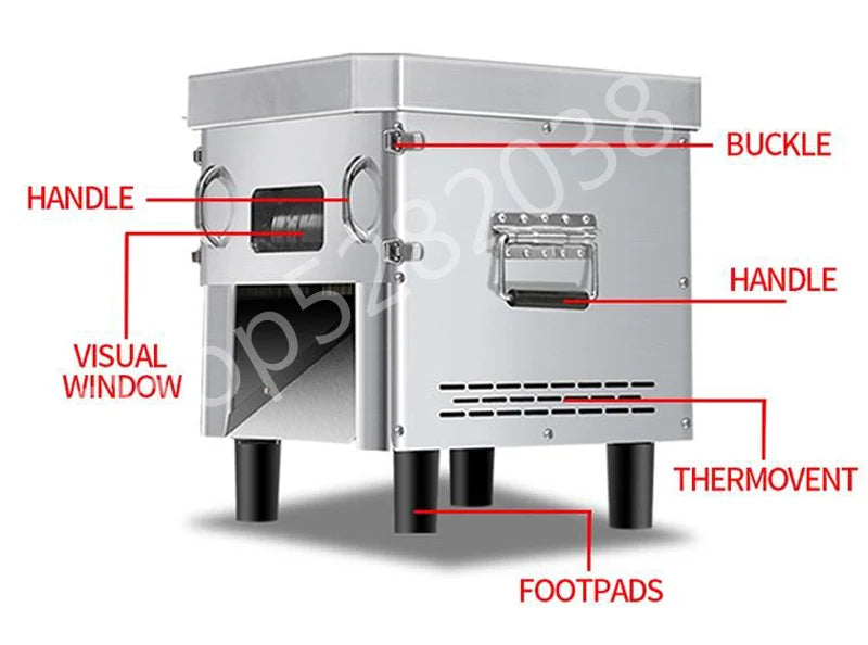 Electric Meat Cutter Machine Automatic Meat Slicer Meat Grinder Slicer Machine Thickness 2.5-20mm