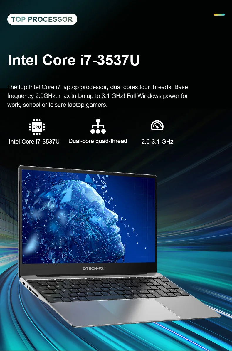 15.6" Laptop Core i7 16GB RAM +128SSD+1TB HDD Intel Windows 10 Game Office AZERTY Keyboard