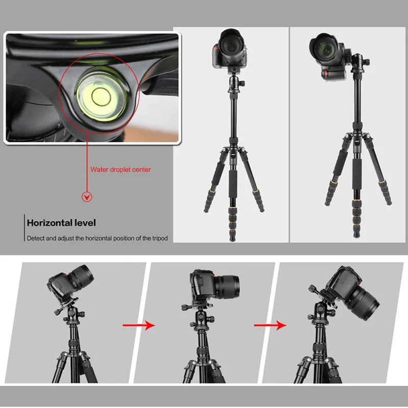 Q666 Professional Camera Tripod  Phone Stand Tripod/Travel Camera Monopod  for DSLR Smartphone