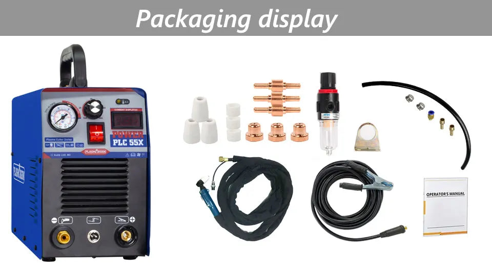 PLC-55X Plasma Cutter IGBT Air Plasma cutter 220V 50Amps 12mm Clean Cut Air Plasma Cutting Machine