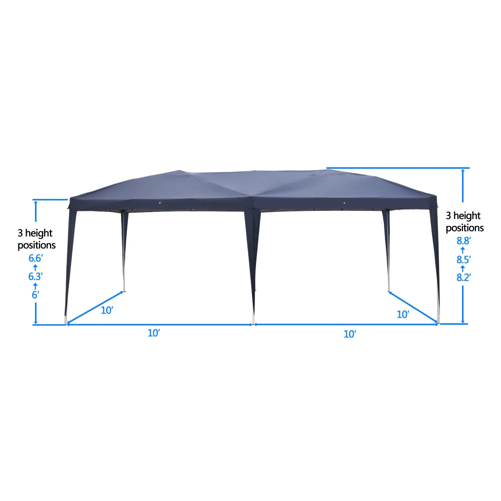 Folding Tent 3x6m without Surround Cloth Gazebo Canopy