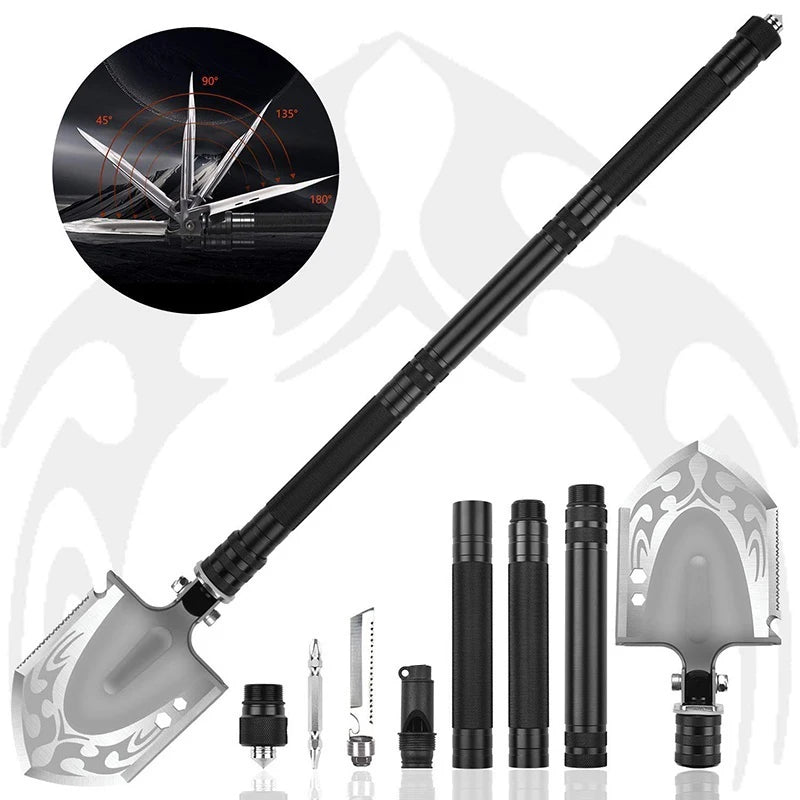 Folding Shovel Portable Survival Multi Tool Military Tactical Entrenching Tool