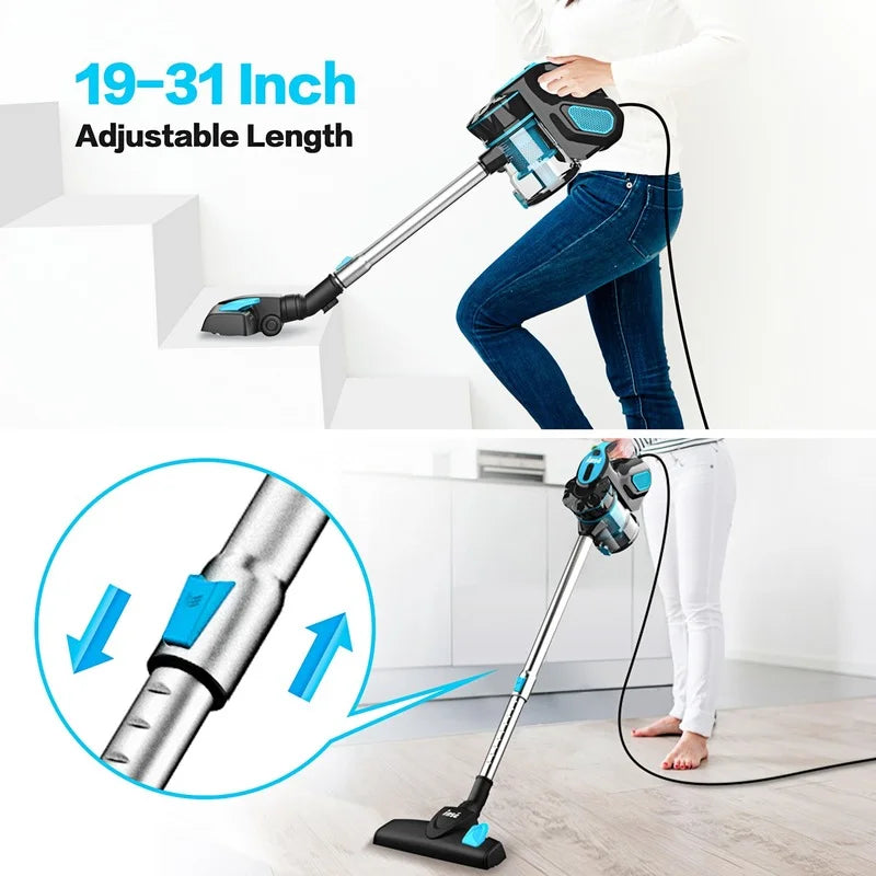 Wired Vacuum Cleaner INSE I5 Handheld Stick Vacuum with18Kpa 600W Powerful Suction Bagless Vacuum