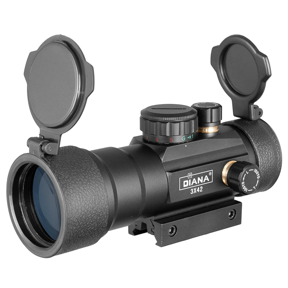 DIANA 3X44 Green Red Dot Sight Scope 1X40 & 3X42 Tactical Optics Riflescope Fit 11/20mm Rail 1X40