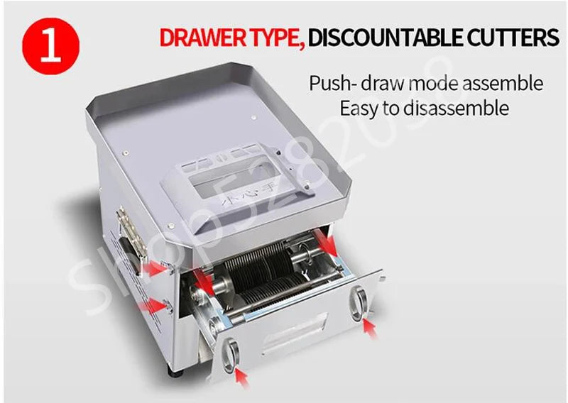 Electric Meat Cutter Machine Automatic Meat Slicer Meat Grinder Slicer Machine Thickness 2.5-20mm