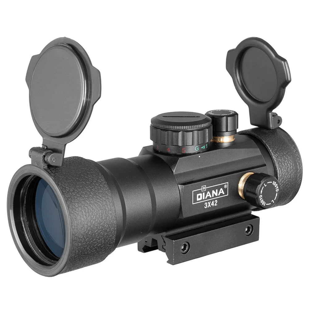 DIANA 3X44 Green Red Dot Sight Scope 1X40 & 3X42 Tactical Optics Riflescope Fit 11/20mm Rail 1X40