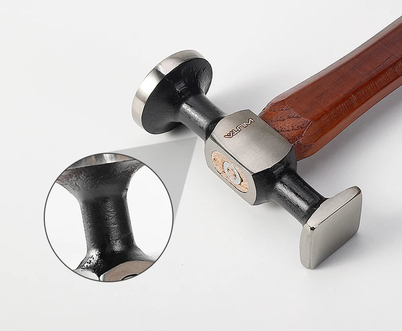 WUTA Leather Mallet Hammer Cobbler Hammer Carbon Steel Double Head Smooth Chasing Hammer