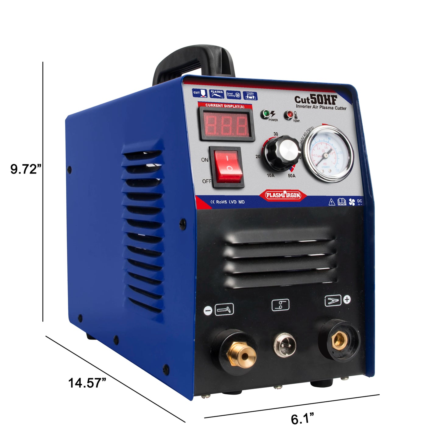 IGBT Plasma Cutter CUT50 Air Digital Inverter 110/220V Dual Voltage Hand Air Plasma/Thickness 12mm