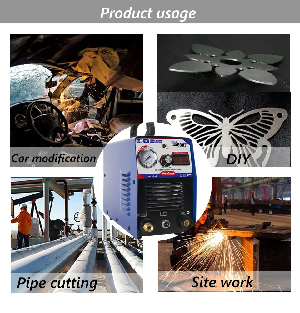 Plasma Cutter Cut60 60Amps HF IGBT Plasma Cutter Digital Control /Cutting Thickness 18mm