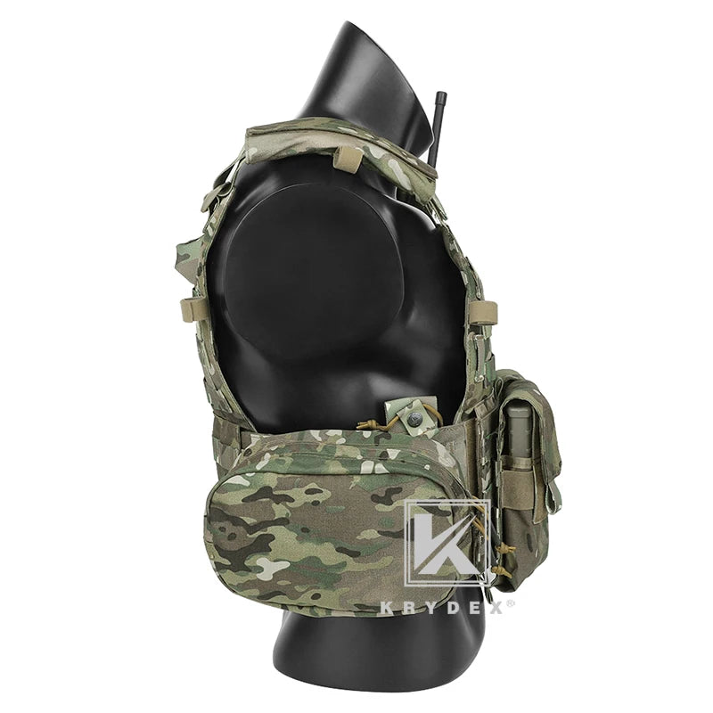 KRYDEX Tactical Body Armor Combat Vest Plate Carrier With Magazine Pouch Protective Waterproof