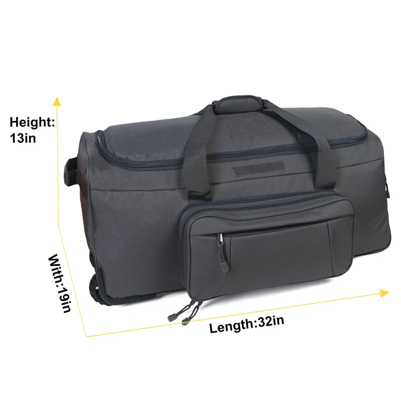 124L Large Capacity Outdoor Camping Travel Bag Large Trolley Case Waterproof Nylon Military Bag