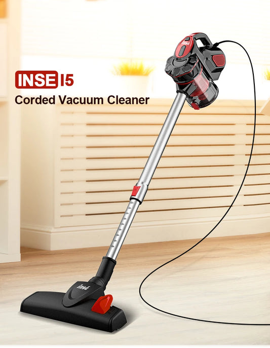 Wired Vacuum Cleaner INSE I5 Handheld Stick Vacuum with18Kpa 600W Powerful Suction Bagless Vacuum